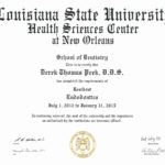 LSU Endodontics Certificate
